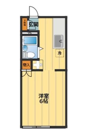 プリベメゾンMORI(ワンルーム/1階)の間取り写真