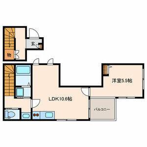 ローズバンク(1LDK/2階)の間取り写真