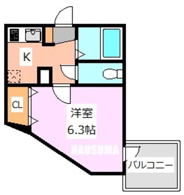 エクシム西巣鴨(1K/8階)の間取り写真