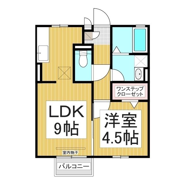 アネックス駒形A(1LDK/1階)の間取り写真