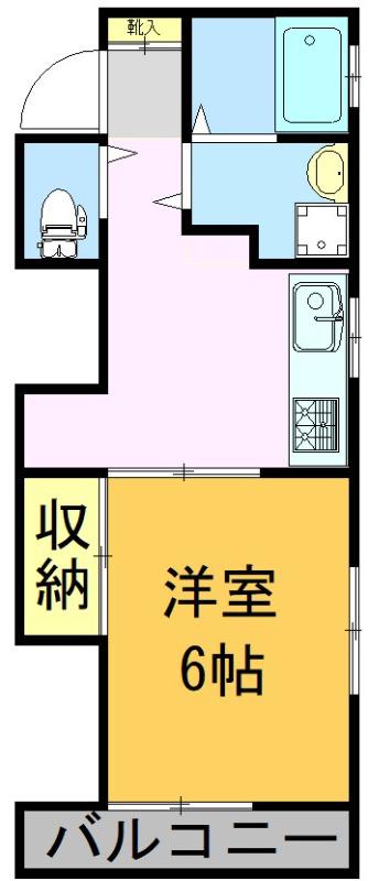 コーポラス清美(1K/2階)の間取り写真