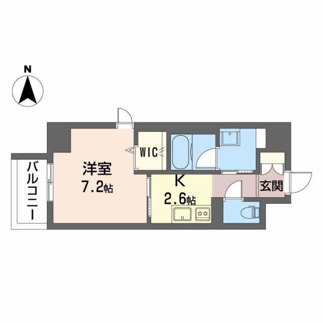 LE GRAND BLEU(1K/7階)の間取り写真
