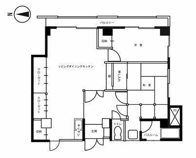 JLBグランエクリュ中延(2LDK/1階)の間取り写真