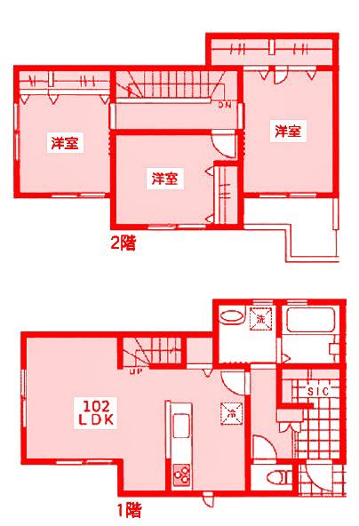 GRACE HIRO 上大岡(3LDK/1階)の間取り写真