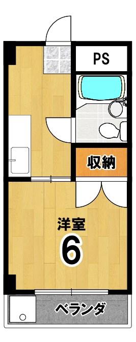 シャンブル望月(1K/1階)の間取り写真