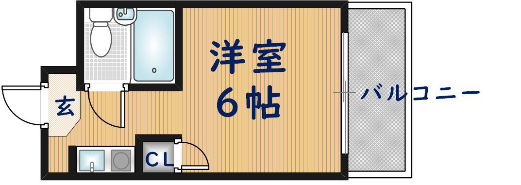 ベルハイム横沼(1K/1階)の間取り写真