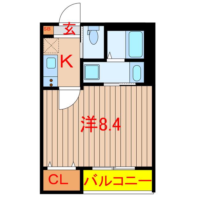 SR北習志野(1K/1階)の間取り写真