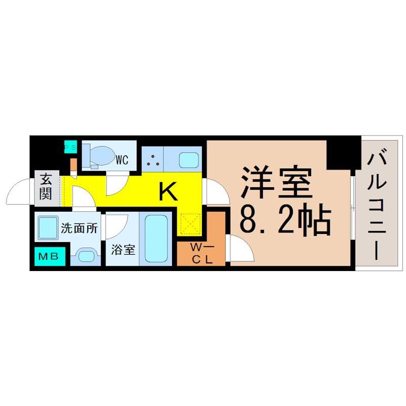 イーハトーブ大曽根(1K/2階)の間取り写真
