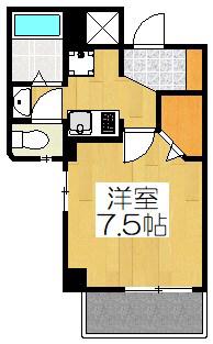 ラナップスクエア京都東山(1K/1階)の間取り写真