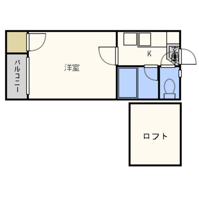 グレイスチトセ(1K/2階)の間取り写真