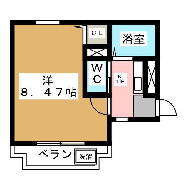 CITY TERRACE 音羽(1K/3階)の間取り写真