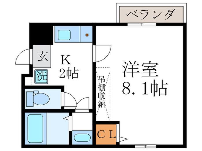 THE SEASONS京都紫野(1K/3階)の間取り写真