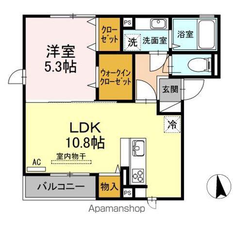 コンフォール西田(1LDK/3階)の間取り写真