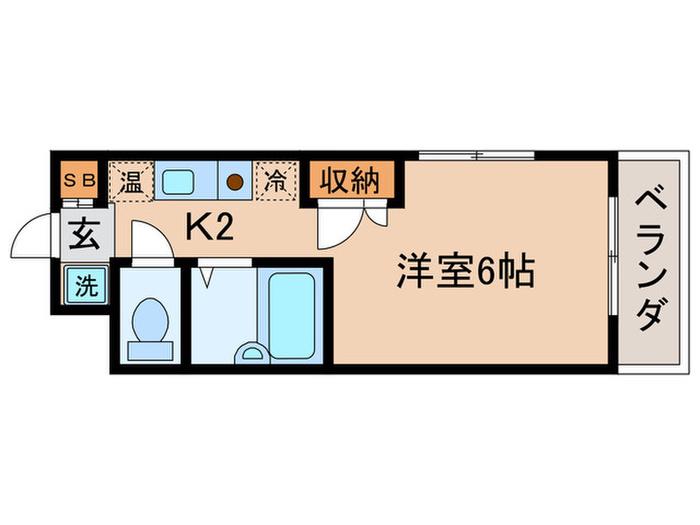 パルティール御陵(1K/3階)の間取り写真