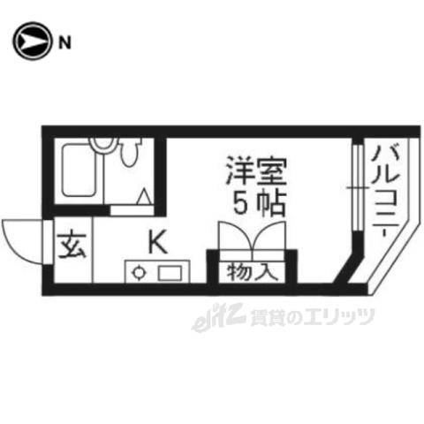 ササキビル(ワンルーム/5階)の間取り写真