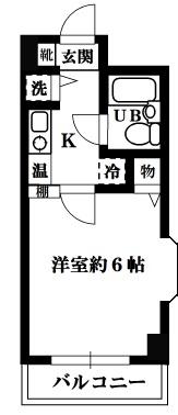 ハウス 幕張(1K/3階)の間取り写真