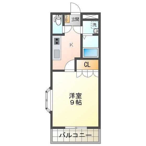 ルーミンズヒル(1K/1階)の間取り写真