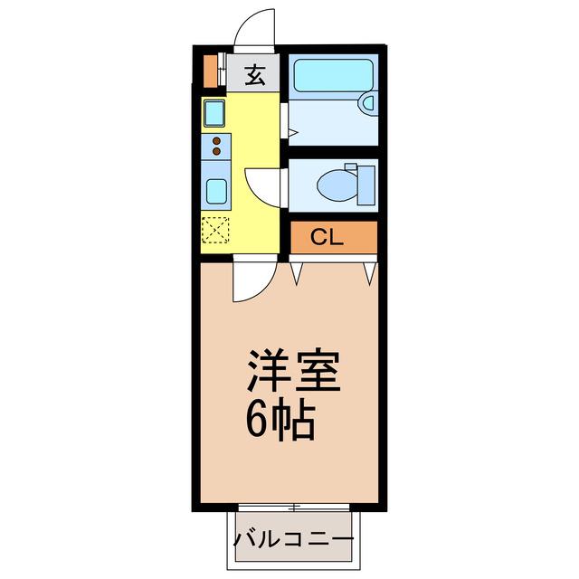 エムズ リレア(1K/1階)の間取り写真