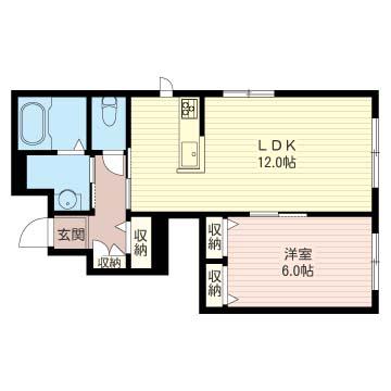 グランセジュール(1LDK/1階)の間取り写真