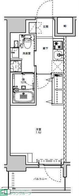 S-RESIDENCE板橋大山(1K/5階)の間取り写真