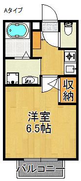 セジュールZIROZA A・B棟(1K/1階)の間取り写真