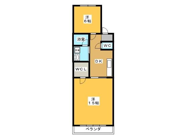 ハイツ熊田(3DK/2階)の間取り写真