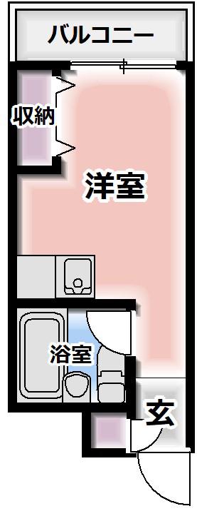 プレアール大和田(ワンルーム/4階)の間取り写真