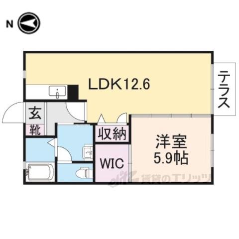 ルイ シャトー(1LDK/1階)の間取り写真