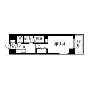 KDXレジデンス南草津(1K/7階)の間取り写真