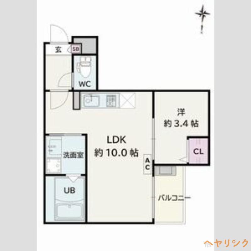 JACK HIGASHIAJIMAI(1LDK/2階)の間取り写真
