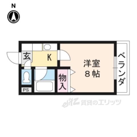 MORE草津(1K/4階)の間取り写真