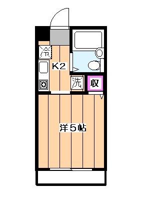 コートパフィン(1K/1階)の間取り写真