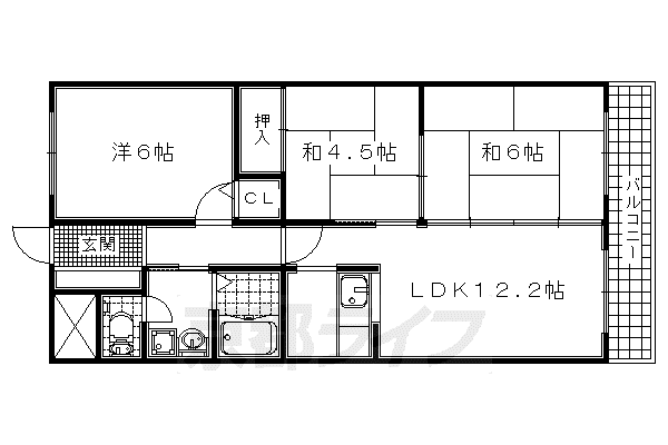 ラポート曽谷(3LDK/2階)の間取り写真