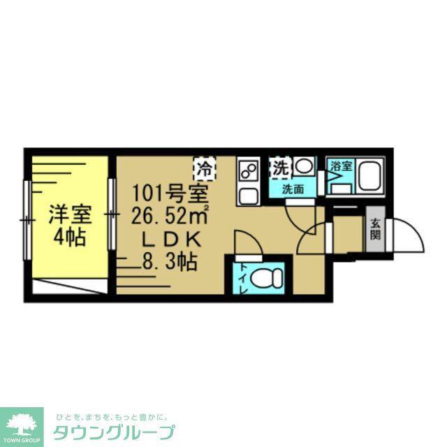 メゾントールモンド八千代中央(1LDK/1階)の間取り写真