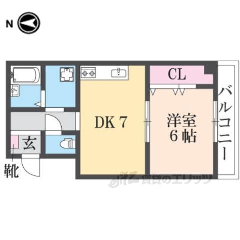 艸香駅前ビル(1DK/3階)の間取り写真