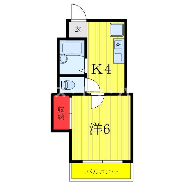 レジデンス東池袋(1K/3階)の間取り写真