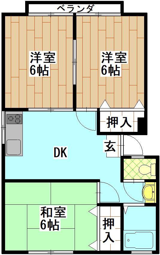 フォーマルハウト(3DK/2階)の間取り写真