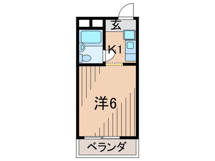 ダイドーメゾン西宮北口III(1K/2階)の間取り写真