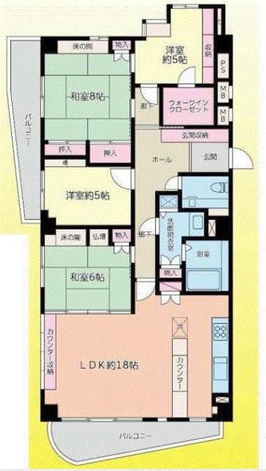 アムールM(4LDK/3階)の間取り写真