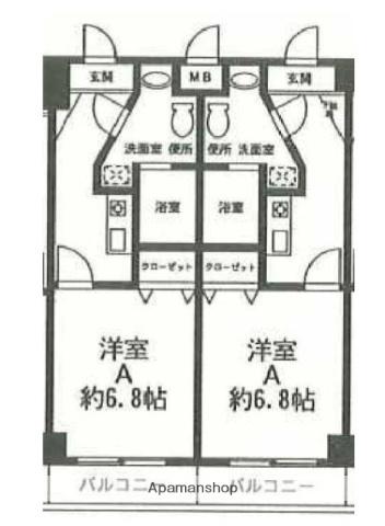 SーFORT横須賀海岸通(1K/3階)の間取り写真