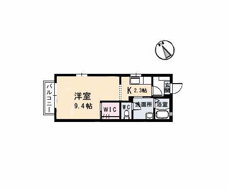 マ・メゾン(1K/2階)の間取り写真