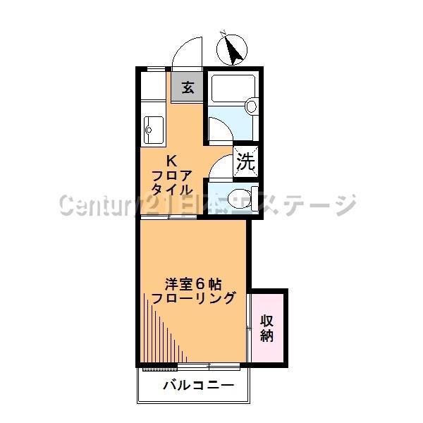クリーンコーポ(1K/1階)の間取り写真