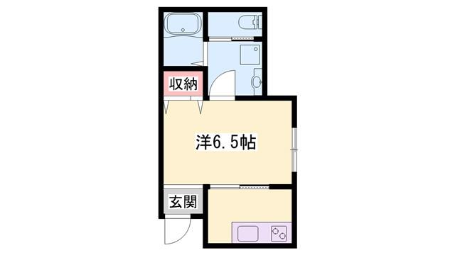 リープラス三木駅前(1K/1階)の間取り写真