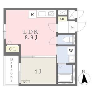 GRAND NEST(1LDK/3階)の間取り写真