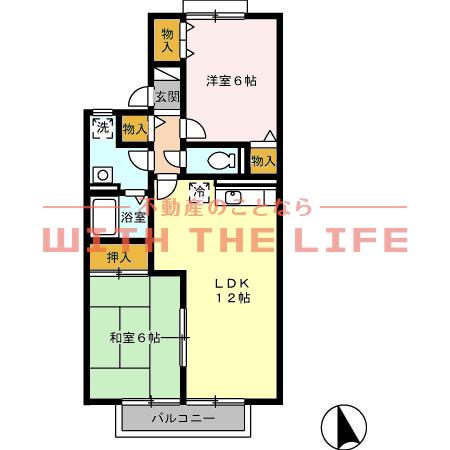 ヴェルドミール(2LDK/2階)の間取り写真