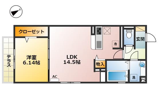 サンクアン吉祥寺(1LDK/1階)の間取り写真