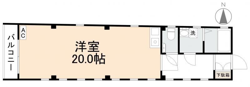 第5星野ビル(ワンルーム/2階)の間取り写真