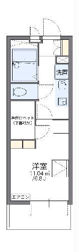 レオパレスパタータII(1K/2階)の間取り写真