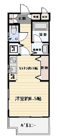 フジヨシ文京千石(1K/3階)の間取り写真