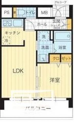 LA・TOUR(1LDK/7階)の間取り写真
